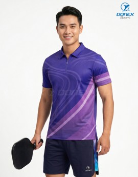 Áo thể thao nam MC-9166-09-01 Tím phối trắng